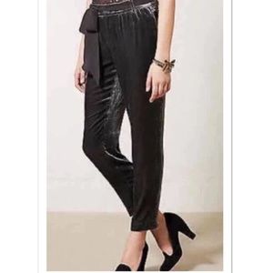 COPY - Anthropologie Elevenses Gray velvet pants …